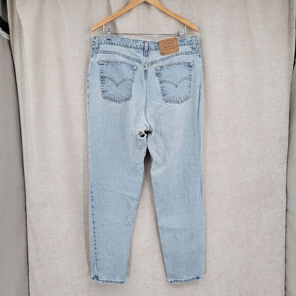 Levi's 522 Jeans Vintage 90's Women's Plus Size 20 Light Wash FLAWED - Picture 6 of 15